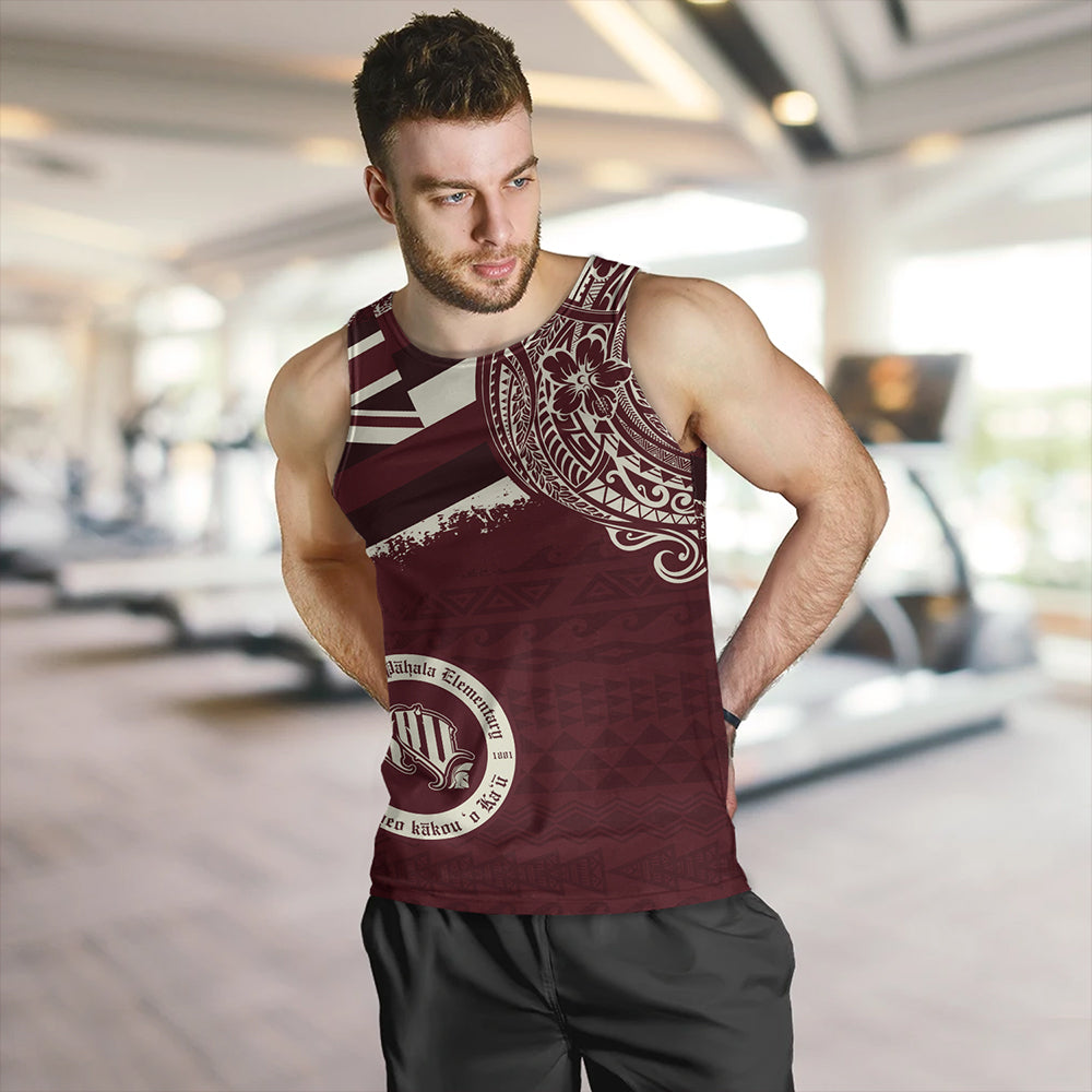 Hawaii Tank Top Kau High & Pahala Elementary School With Crest Style