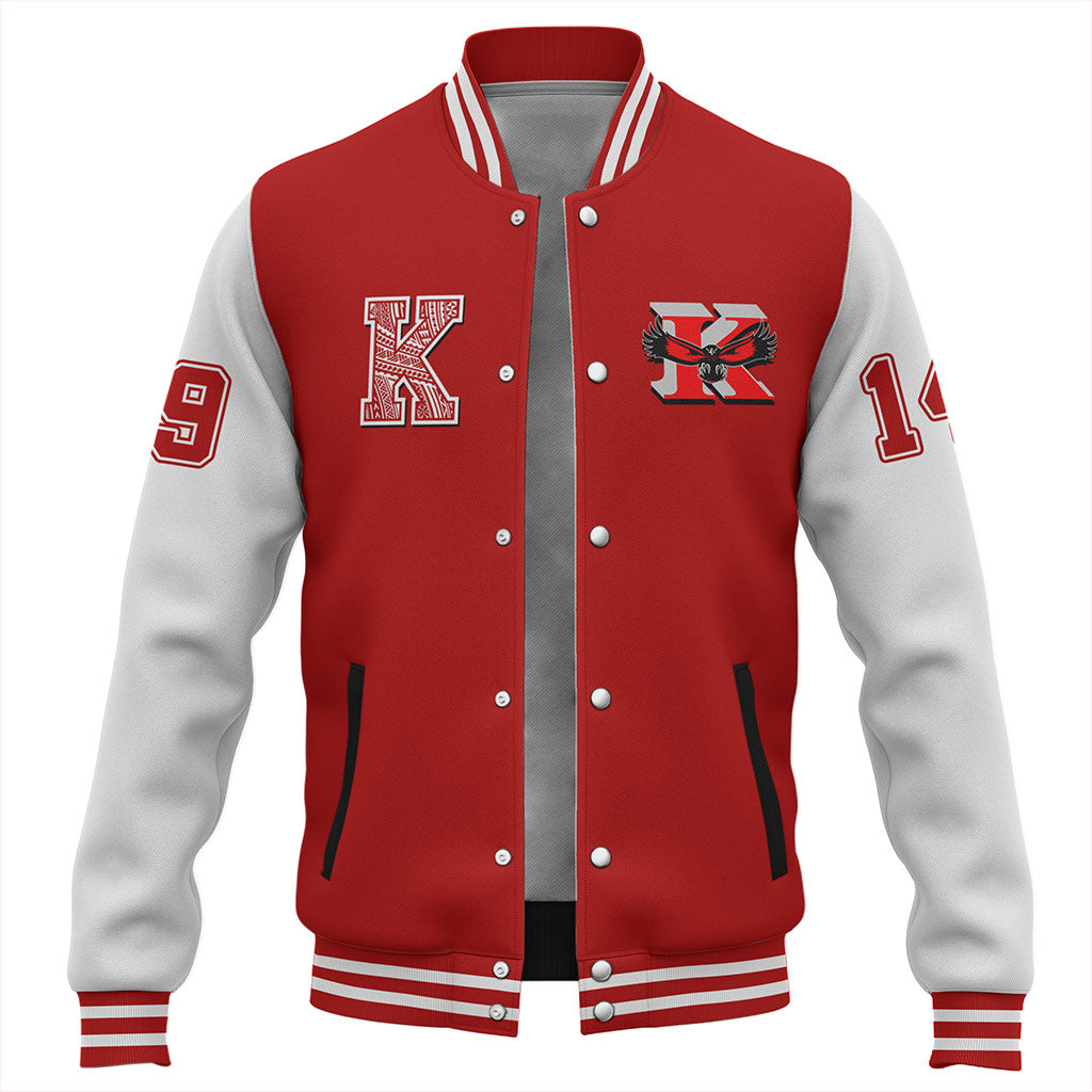 Hawaii Baseball Jacket Kauai High School Polynesian Letters Style