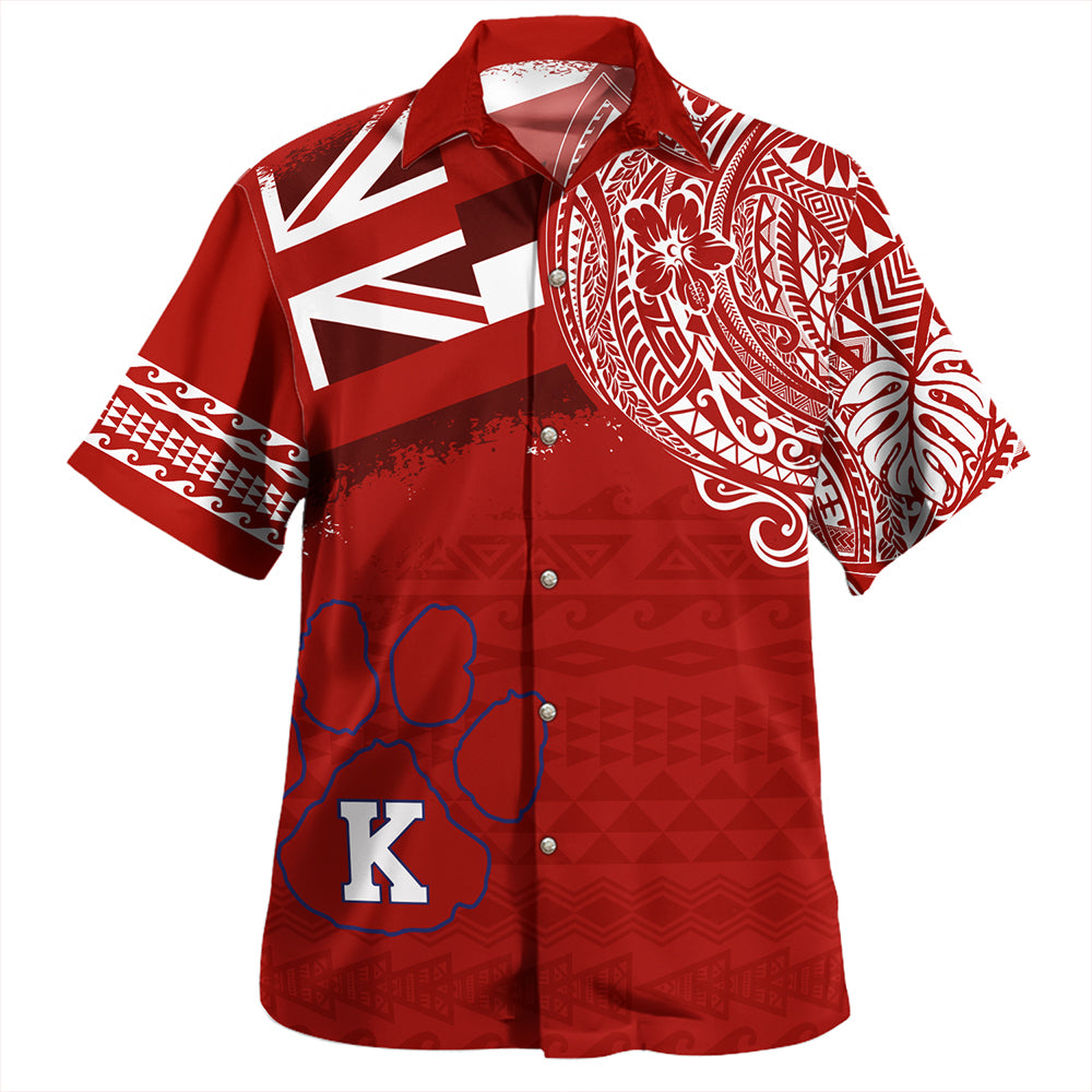 Hawaii Hawaiian Shirt Kea'au High School With Crest Style