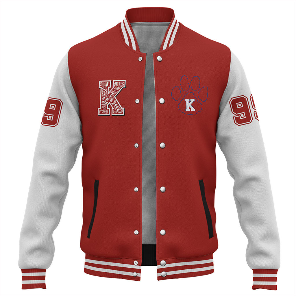Hawaii Baseball Jacket Keaau High School Polynesian Letters Style