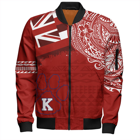 Hawaii Bomber Jacket Kea'au High School With Crest Style