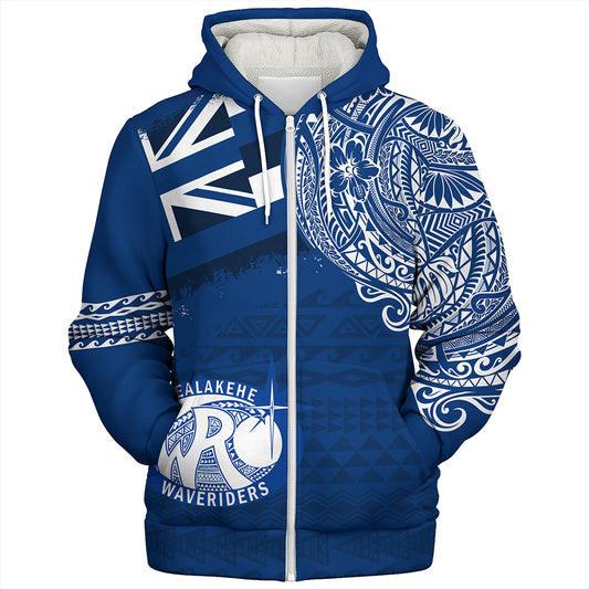 Hawaii Sherpa Hoodie Kealakehe High School With Crest Style