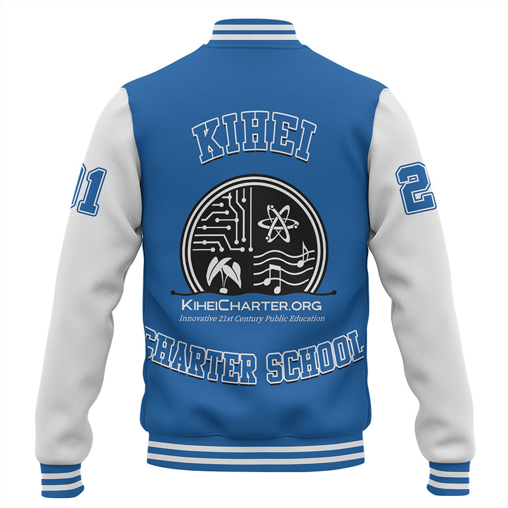 Hawaii Baseball Jacket Kihei Charter School Polynesian Letters Style