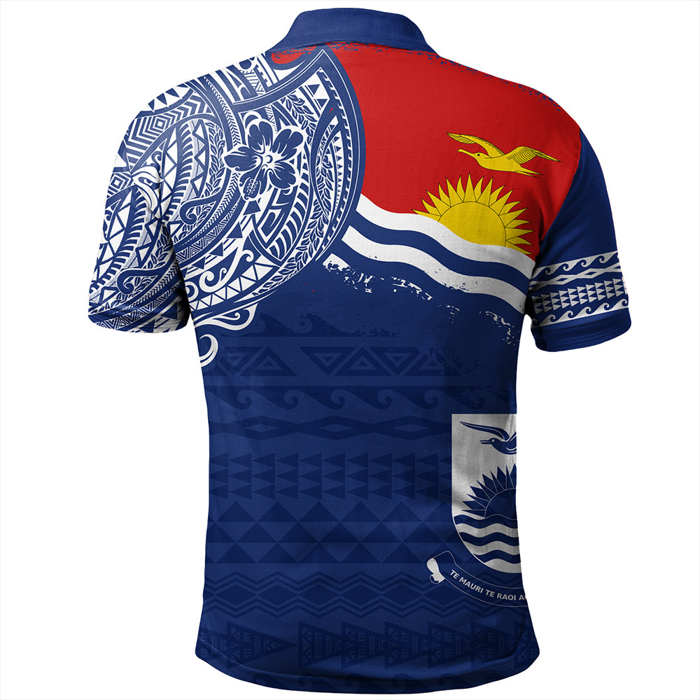 Kiribati Polo Shirt Polynesian Flag With Coat Of Arms