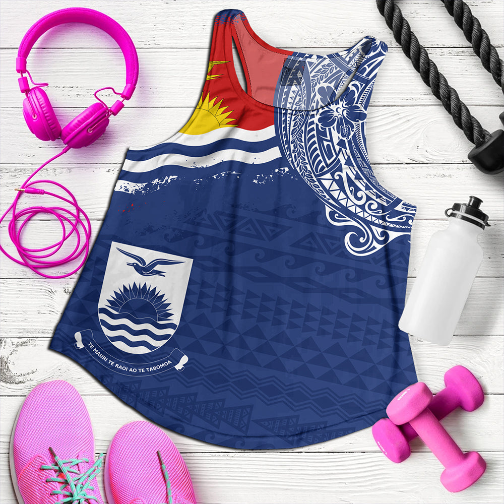 Kiribati Women Tank Polynesian Flag With Coat Of Arms
