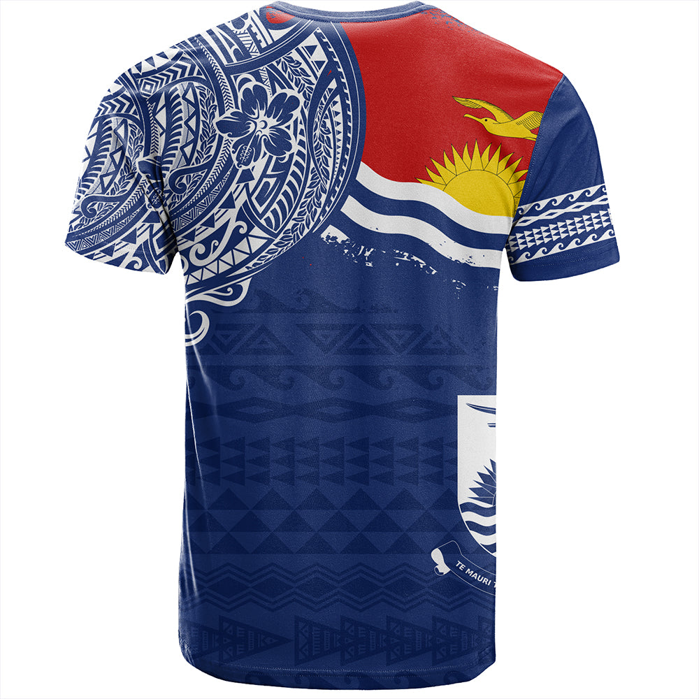 Kiribati T-Shirt Polynesian Flag With Coat Of Arms
