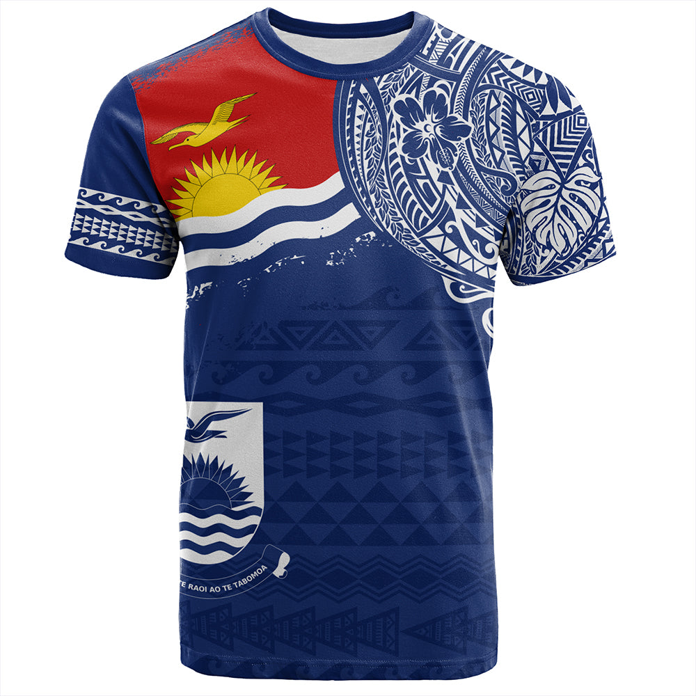 Kiribati T-Shirt Polynesian Flag With Coat Of Arms