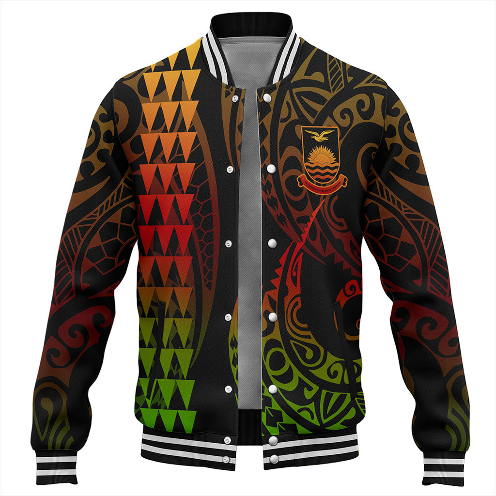 Kiribati Baseball Jacket Kakau Style