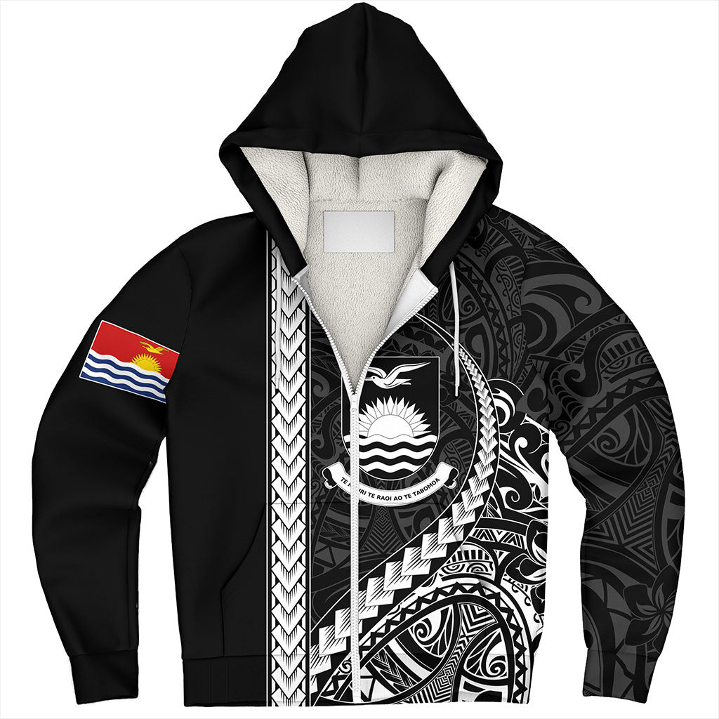 Kiribati Sherpa Hoodie Tribal Micronesian Coat Of Arms