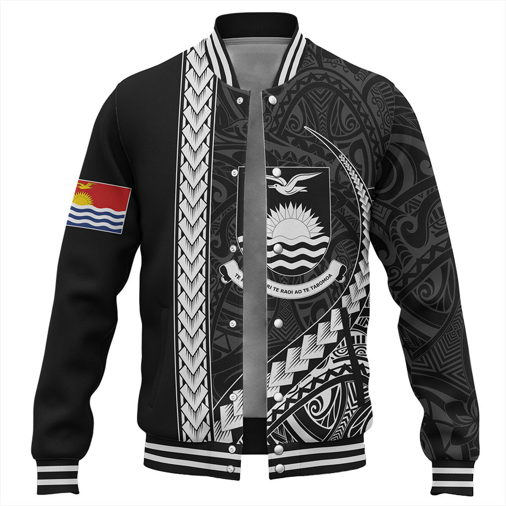 Kiribati Baseball Jacket Tribal Micronesian Coat Of Arms