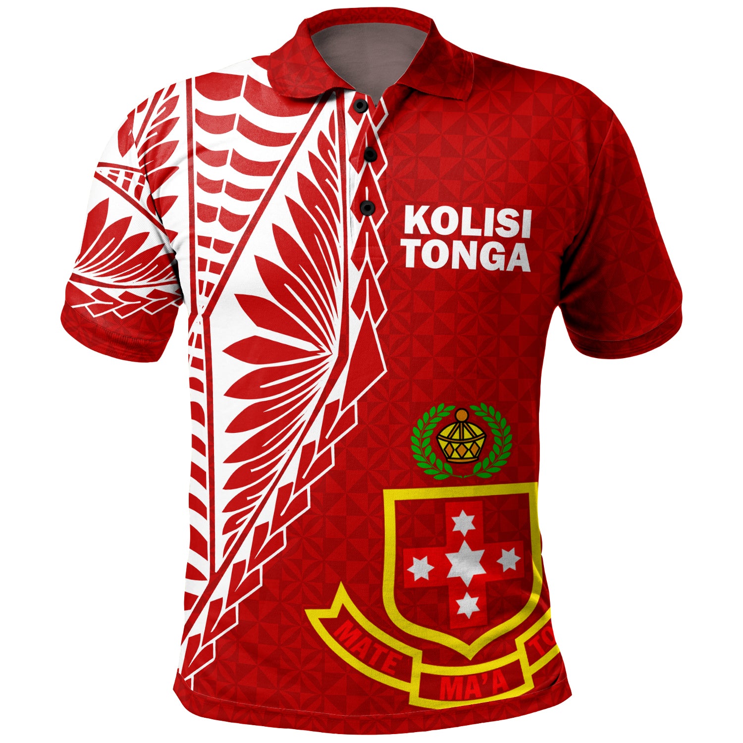 Kolisi Tonga 'Atele Polo Shirt - Tongan Pattern