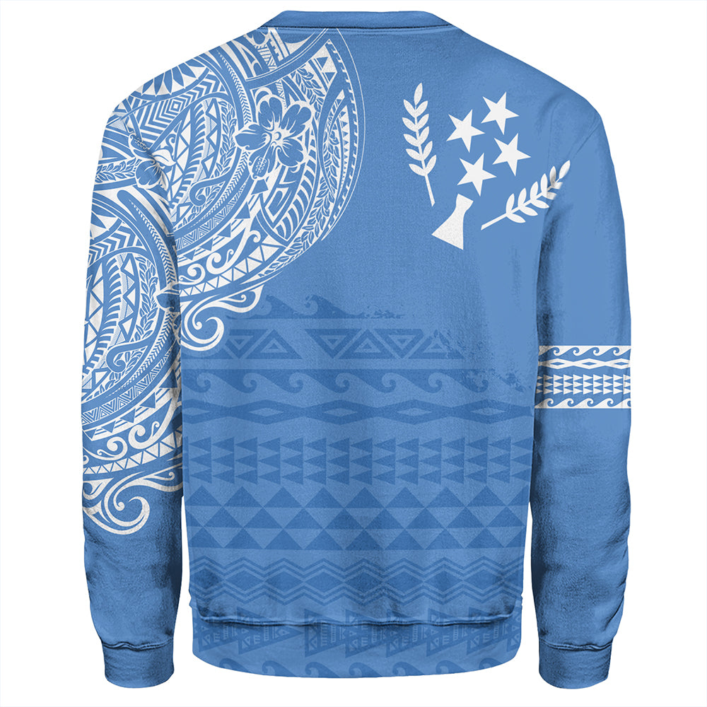 Kosrae Sweatshirt Polynesian Flag With Coat Of Arms