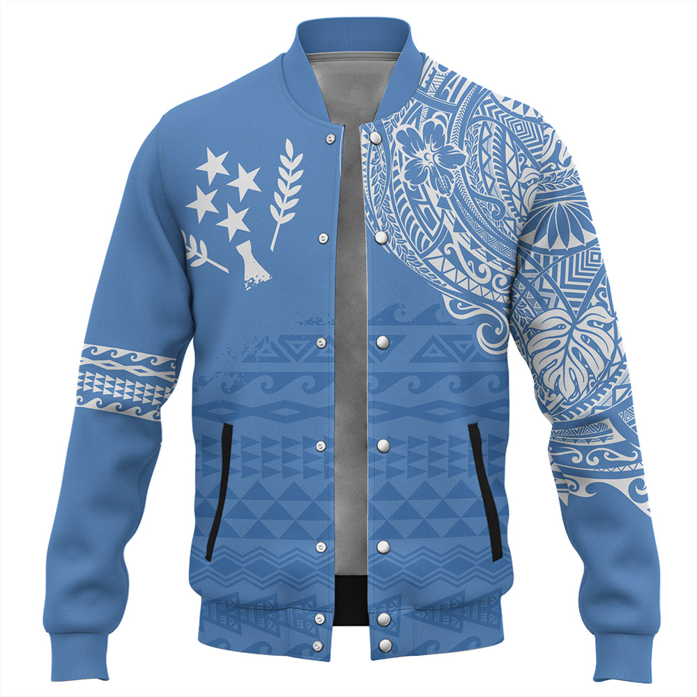 Kosrae Baseball Jacket Polynesian Flag With Coat Of Arms
