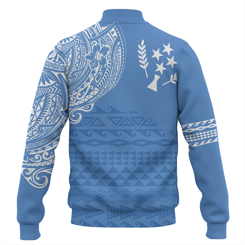 Kosrae Baseball Jacket Polynesian Flag With Coat Of Arms