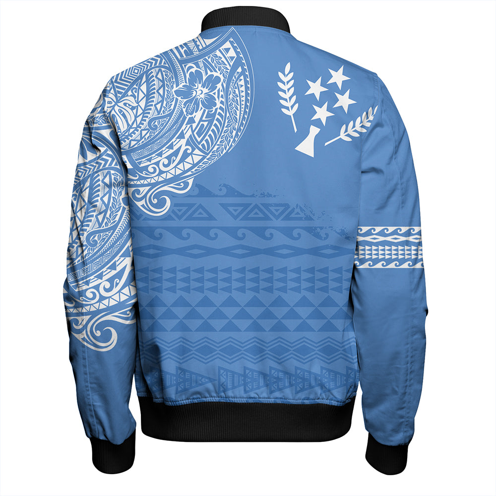 Kosrae Bomber Jacket Polynesian Flag With Coat Of Arms
