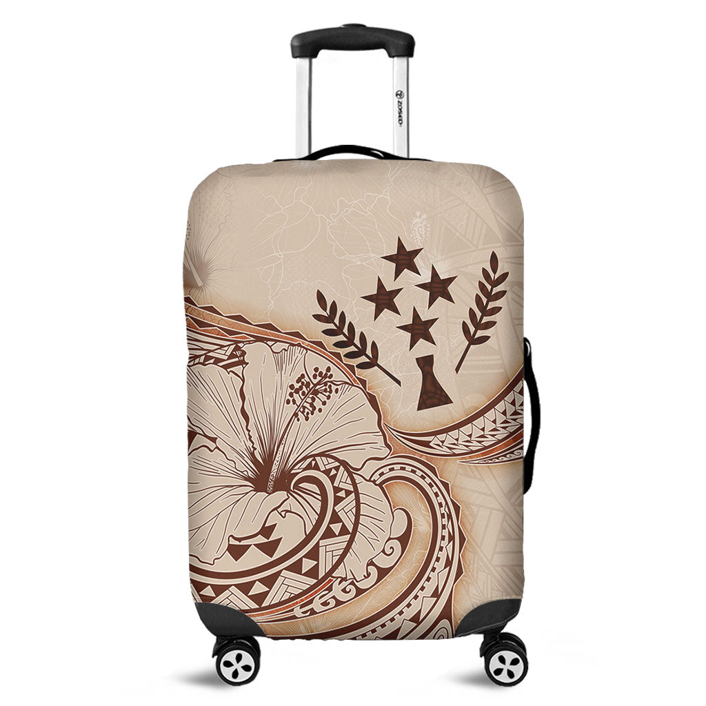 Kosrae Luggage Cover Hibiscus Flower Vintage Style