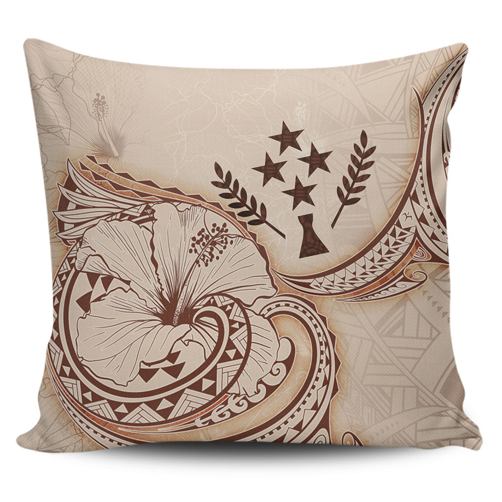 Kosrae Pillow Cover Hibiscus Flower Vintage Style