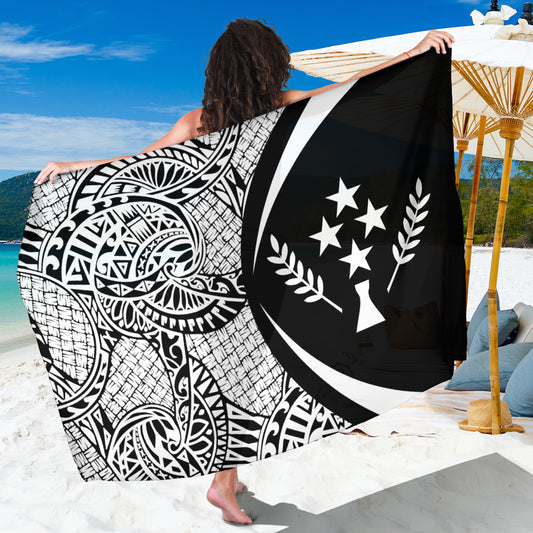 Kosrae Sarong Coat Of Arm Lauhala Circle White