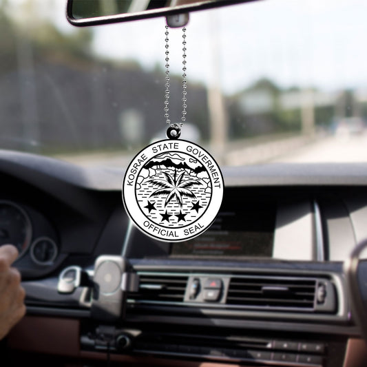 Kosrae Car Hanging Ornament Coat Of Arms