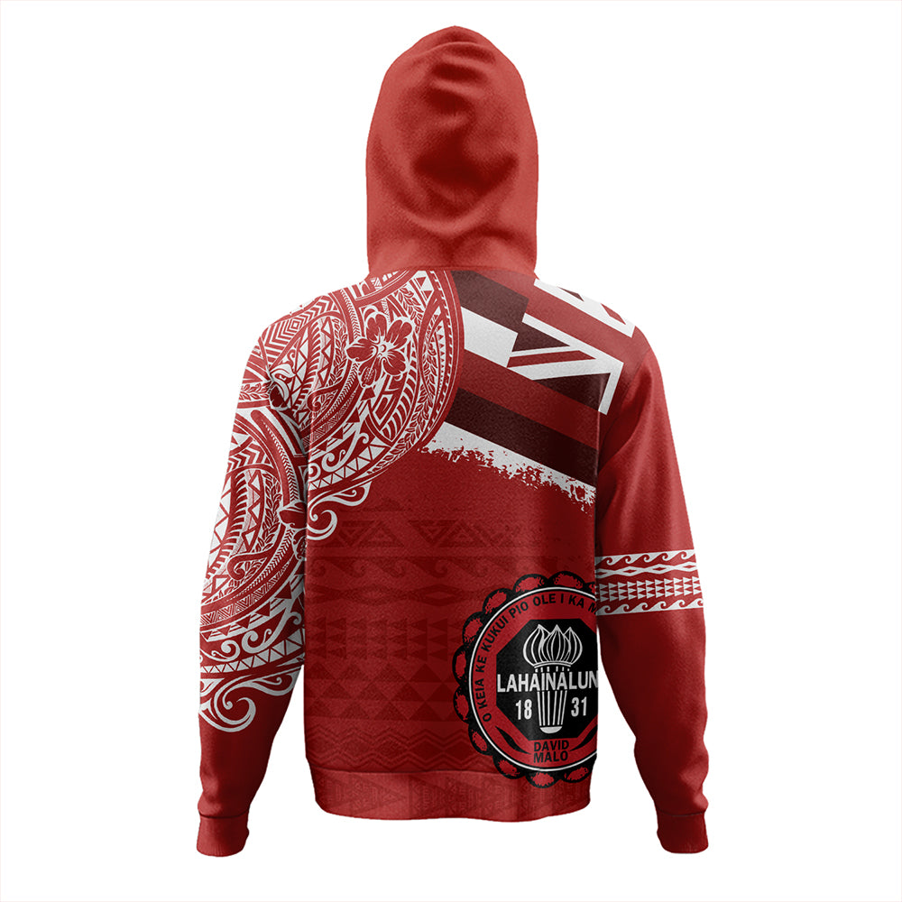 Hawaii Hoodie Lahainaluna High School With Crest Style