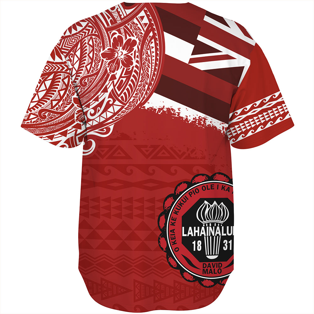 Hawaii Baseball Shirt Lahainaluna High School With Crest Style