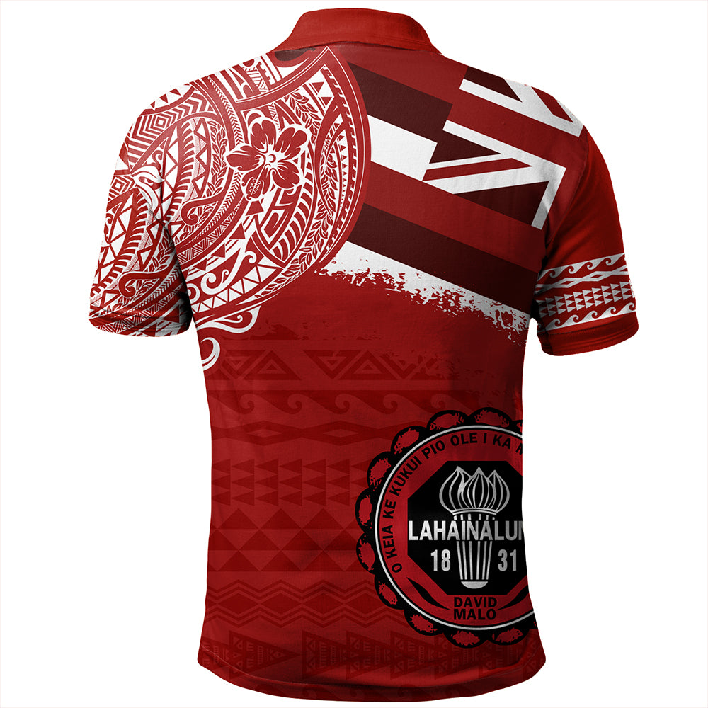 Hawaii Polo Shirt Lahainaluna High School With Crest Style