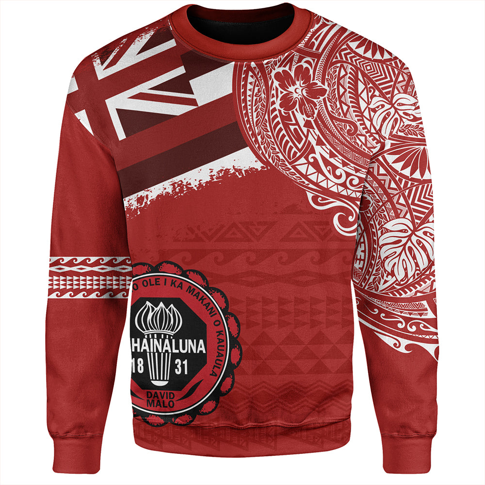 Hawaii Sweatshirt Lahainaluna High School With Crest Style