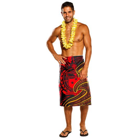 Samoa Lavalava - Samoa Tribal Sharks Polynesian Red