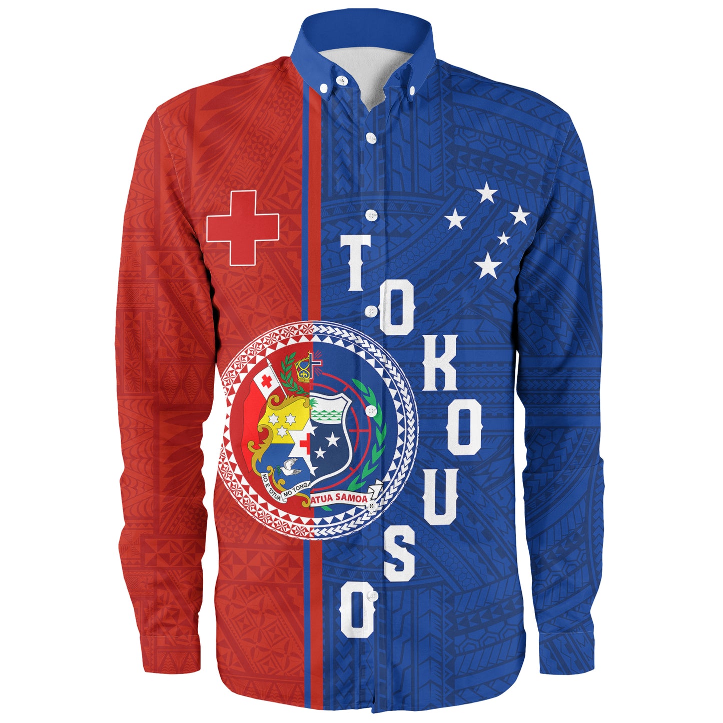 Tokouso Long Sleeve Shirt - Custom Tonga And Samoa Together