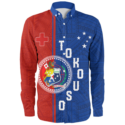 Tokouso Long Sleeve Shirt - Custom Tonga And Samoa Together