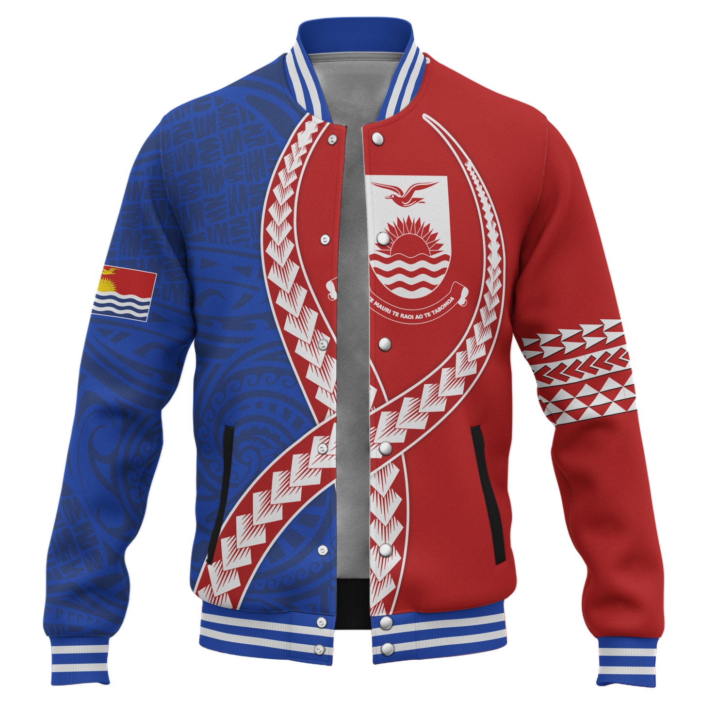 Kiribati Baseball Jacket Tribal Polynesian In My Heart