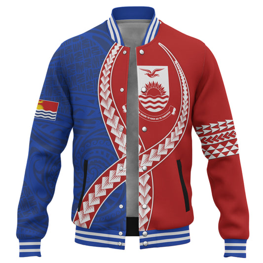 Kiribati Baseball Jacket Tribal Polynesian In My Heart