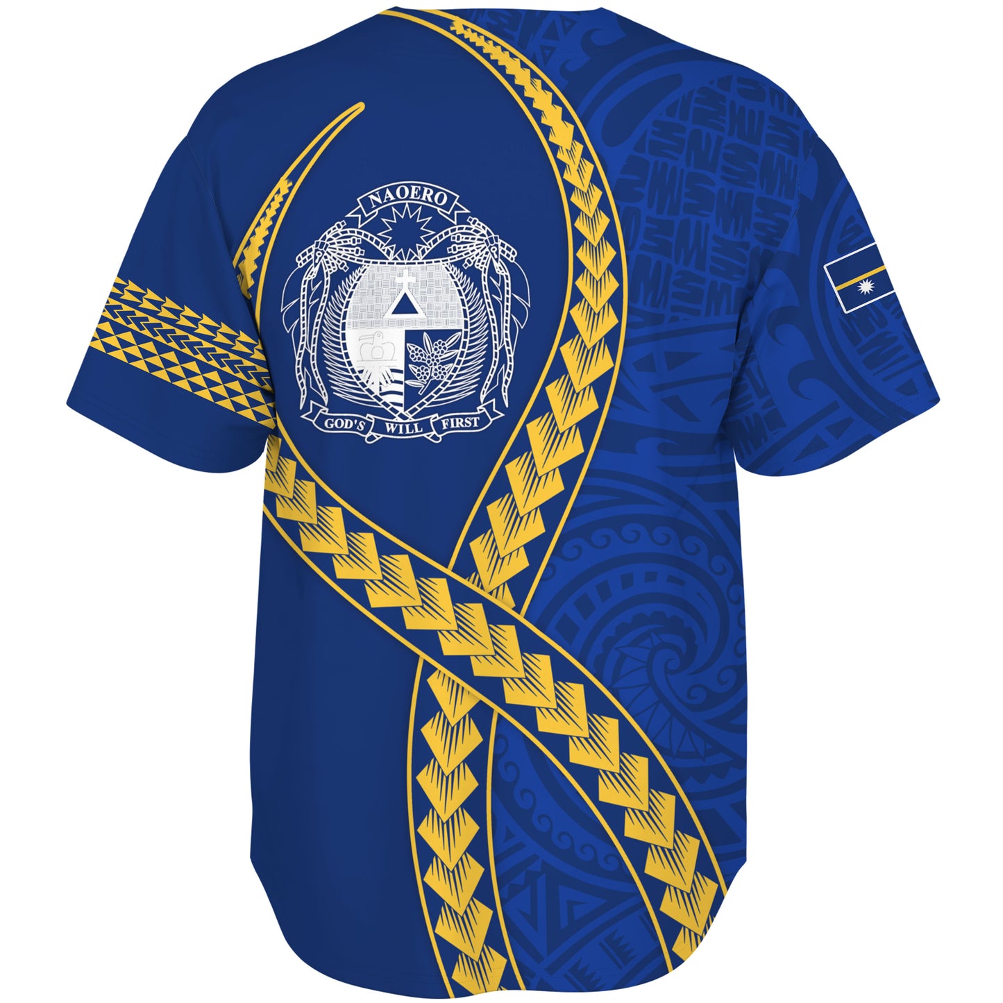 Nauru Baseball Shirt Tribal Polynesian In My Heart
