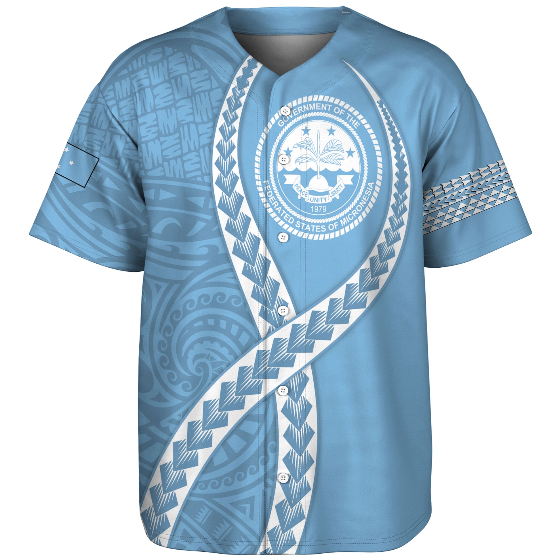 Federated States of Micronesia Baseball Shirt Tribal Polynesian In My Heart