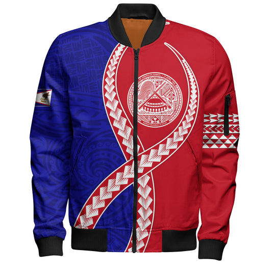 American Samoa Bomber Jacket Tribal Polynesian In My Heart