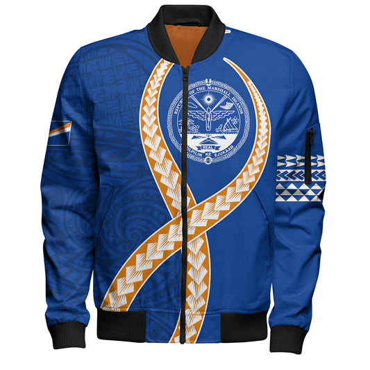 Marshall Islands Bomber Jacket Tribal Polynesian In My Heart