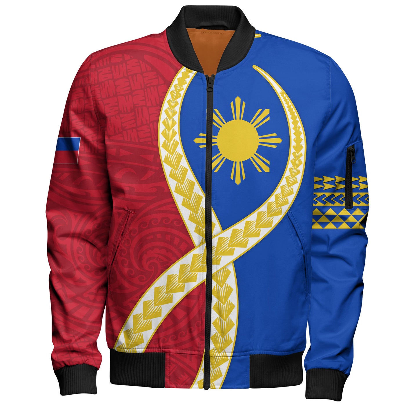 Philippines Filipinos Bomber Jacket Tribal Polynesian In My Heart