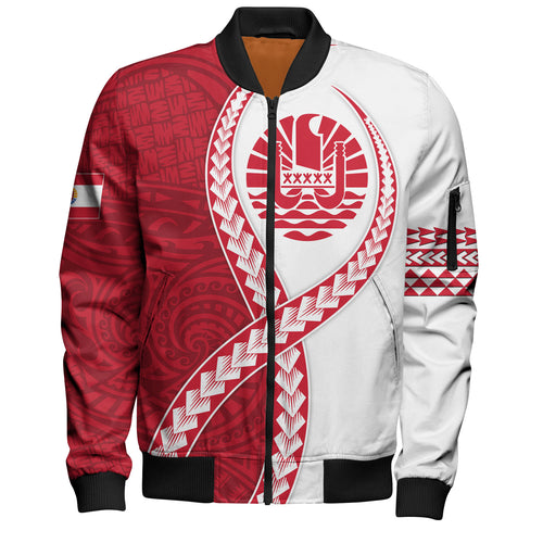 Tahiti Bomber Jacket Tribal Polynesian In My Heart