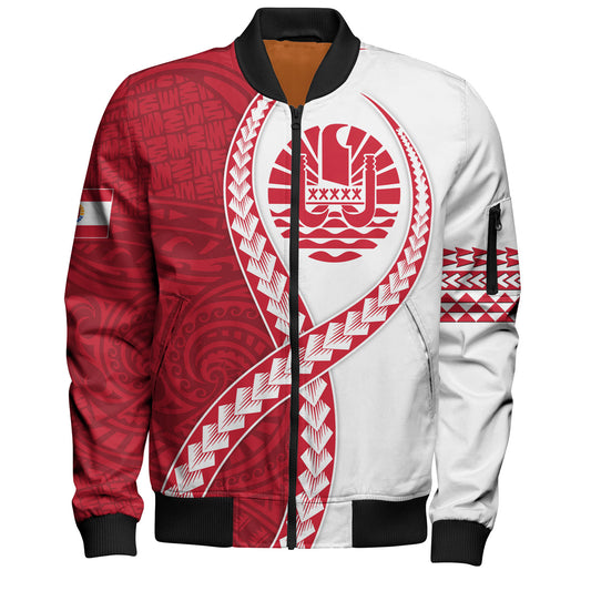 Tahiti Bomber Jacket Tribal Polynesian In My Heart