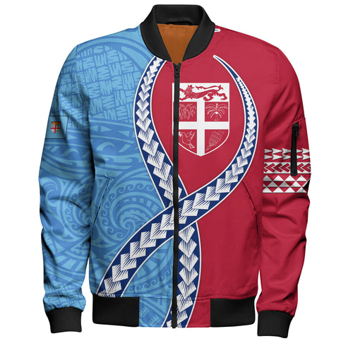 Fiji Bomber Jacket Tribal Polynesian In My Heart