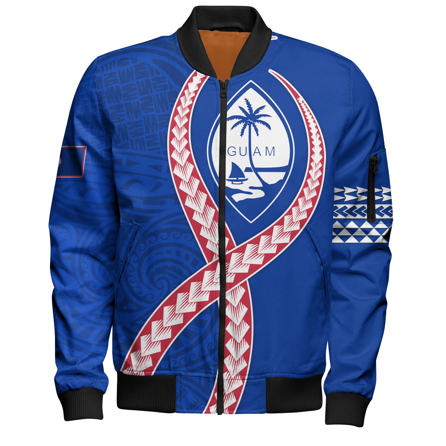 Guam Bomber Jacket Tribal Polynesian In My Heart