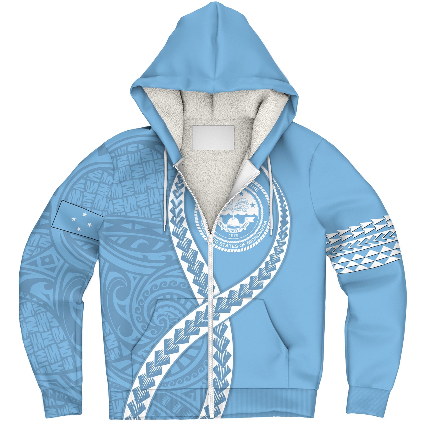 Federated States of Micronesia Sherpa Hoodie Tribal Polynesian In My Heart