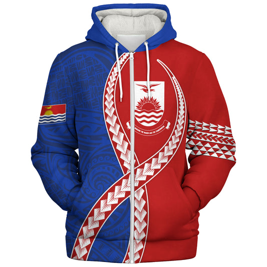 Kiribati Sherpa Hoodie Tribal Polynesian In My Heart