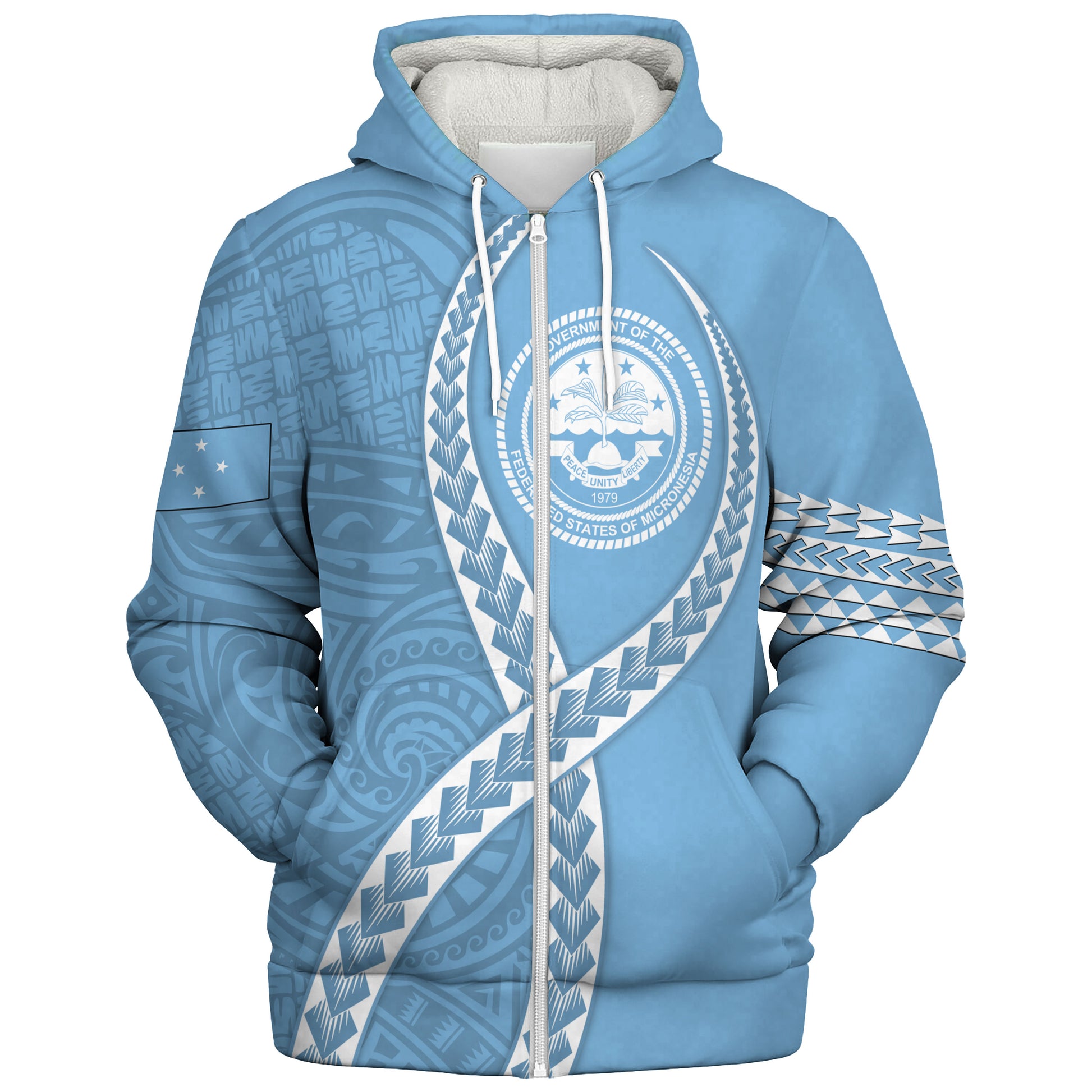 Federated States of Micronesia Sherpa Hoodie Tribal Polynesian In My Heart
