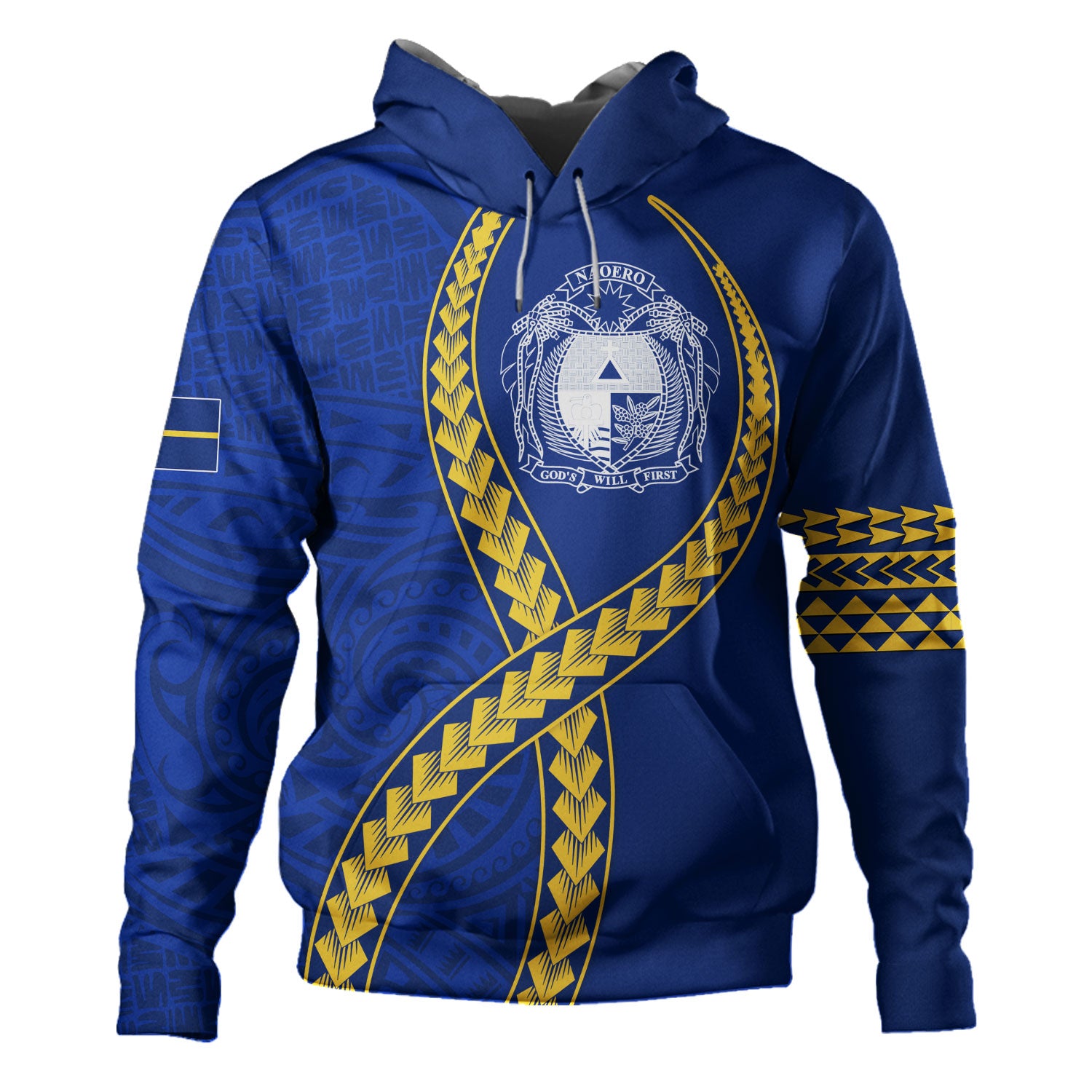 Nauru State Hoodie Tribal Polynesian In My Heart