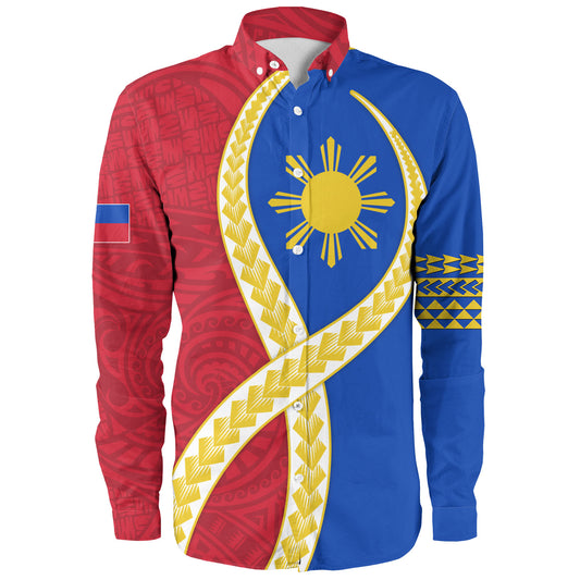 Philippines Filipinos Long Sleeve Shirt Tribal Polynesian In My Heart