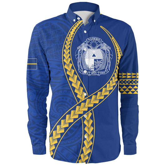Nauru Long Sleeve Shirt Tribal Polynesian In My Heart