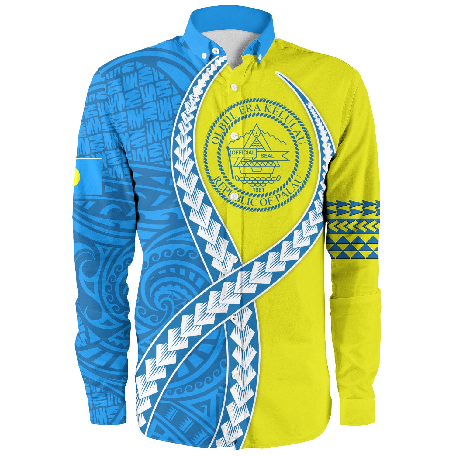 Palau Long Sleeve Shirt Tribal Polynesian In My Heart