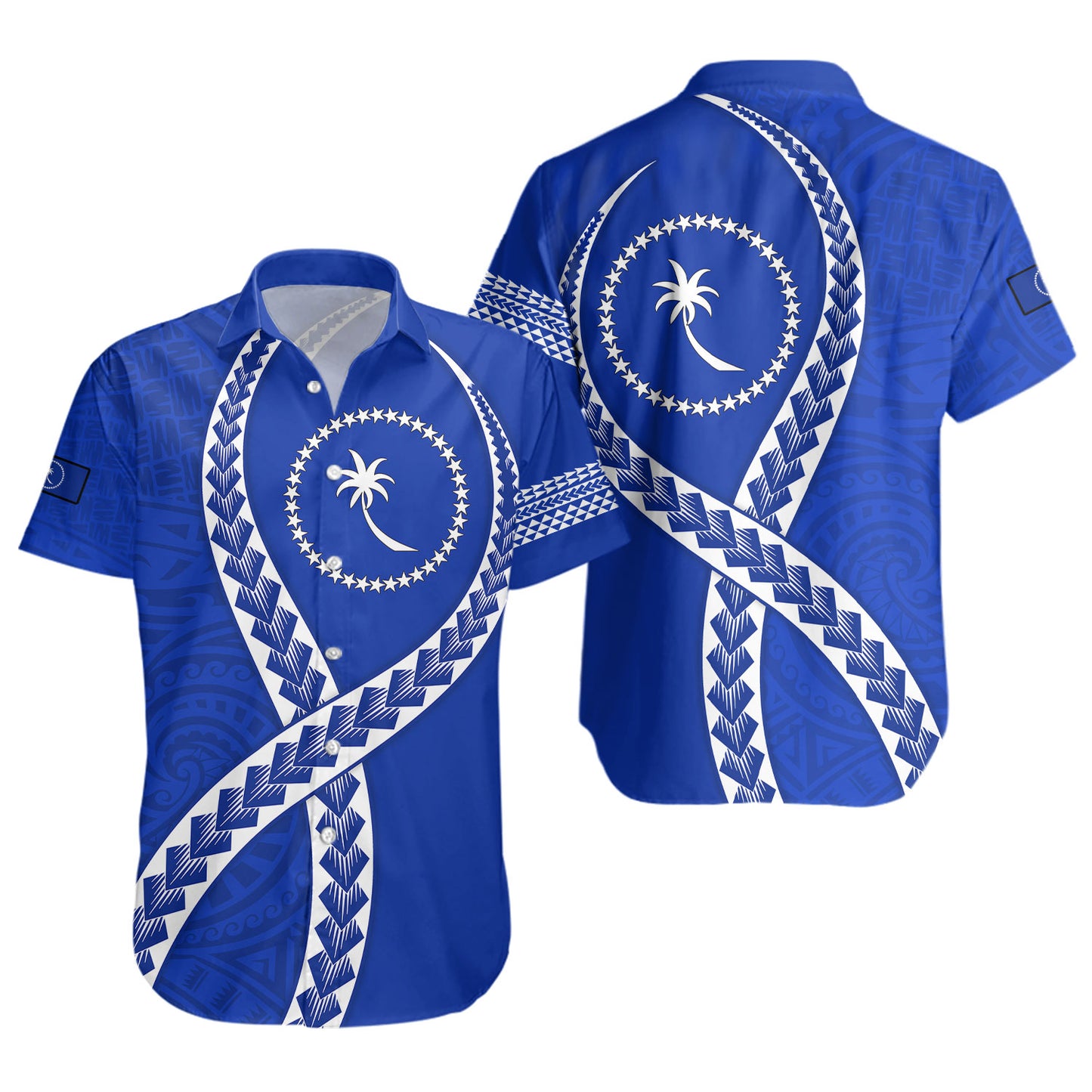 Chuuk State Short Sleeve Shirt Tribal Polynesian In My Heart