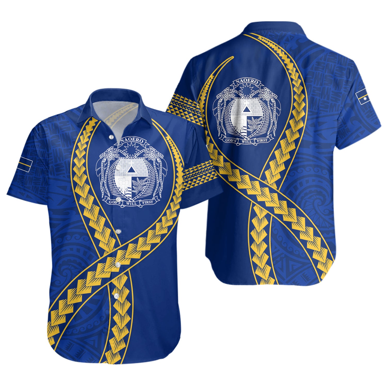 Nauru Short Sleeve Shirt Tribal Polynesian In My Heart
